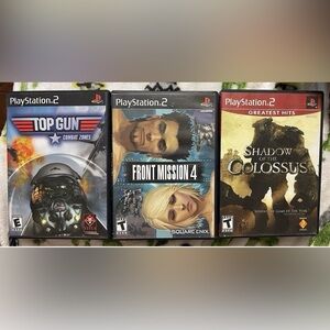 Top Gun: Combat Zones / Front Mission 4 / Shadow of the Colossus PS2 Bundle